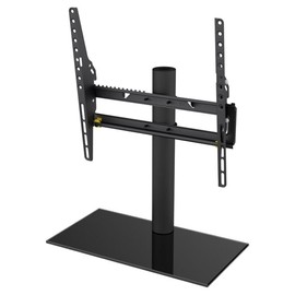 Pemberly Row Table Top Tilt and Turn TV Stand for TVs 37" to 55" - Black
