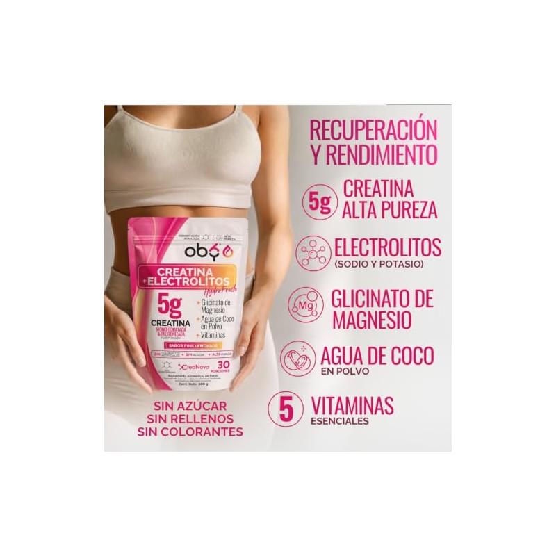 Creatina Monohidratada Micronizada Electrolitos Magnesio Potasio Vitaminas Agua Coco Creatine