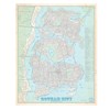 Gotham City - Vintage Style Plat Map - 16x20 Poster