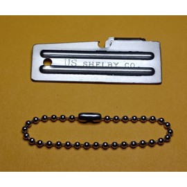 US Shelby Co P-51 Original Military Can Opener Emergency Survival Tool with 4.5" Chain