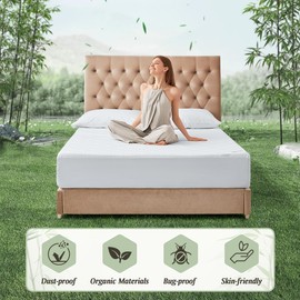 Premium 100% Waterproof CK Mattress Protector, Breathable Mattress Cover,Rayon from Bamboo Cooling Mattress Pad Cover, Deep Pocket 8"-21"