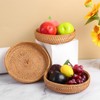 DOPENSPI 3Pcs Small Round Keys Basket Bowl for Entryway, 7”