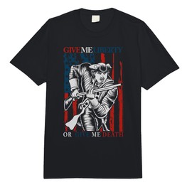Give Me Liberty Or Give Me Death Minutemen US Flag Patriot Comfort Colors Adult Heavyweight T-Shirt