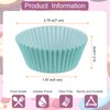 sourcing map 100 Count Cupcake Liners Light Blue Cupcake Cups