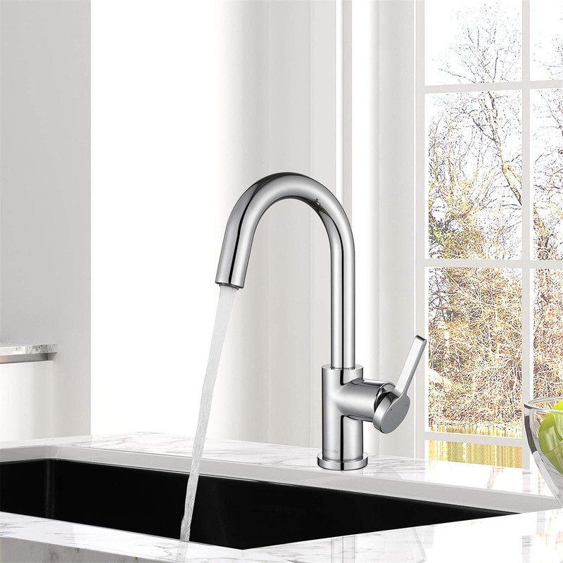 AguaStella AS1010CH Chrome Bar Faucet or Prep Kitchen Sink Faucet