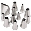 Ateco 12 Pieces Stainless Steel Tips with Cleaning Brush for