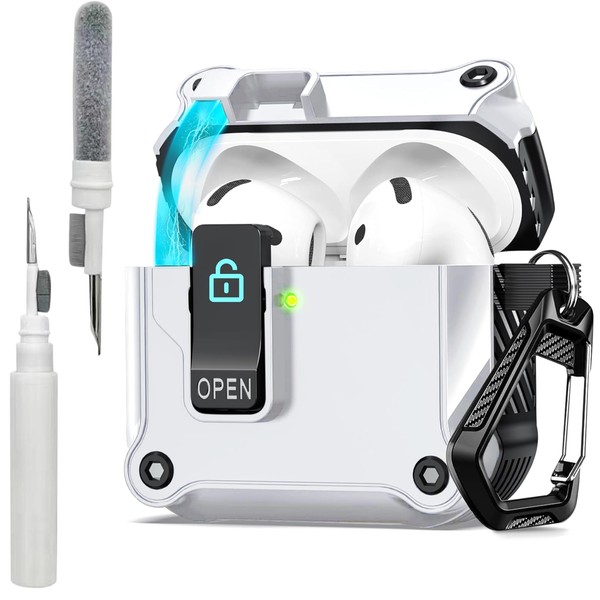 AirPods 4th Generation Case with Cleaning Kit and Keychain, Auto-Open
