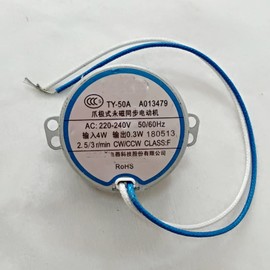 HMHAMA Replacement TY-50A Synchronous Motor 50/60Hz AC 220~240V 4W 2.5-3RPM/MIN CCW/CW for Fan Oven