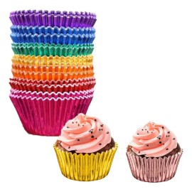 150 Capacillos Metalizado De Colores 72 Cupcakes 10 Colores                                                                                           