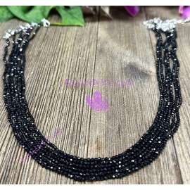 Wholesale Lot 6 Pcs 2mm Natural Black Tourmaline Necklaces Crystal Healing