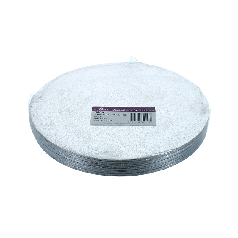 Culpitt Thick Round Turn Edge Cake Cards, Cake Boards, Silver