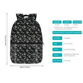 UBBY Gorilla Tag 3D Printed Children's School Backpack for Students - 41 x 30 x 14 cm (16 Inches) Full Surface Print Ergonomic Design for Teenagers & Children Book Bags Children's School Bag, black