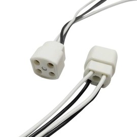 TWDRTDD G10Q 4-Pin Tube Light Socket,Ceramics 4-Pin G10Q Base Socket for FC8T9/DL Circline Fluorescent Lamps (Pack of 2)