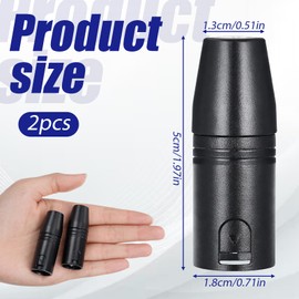 Ezymivs 3.5mm to XLR Adapter, 2 Packs XLR Male to 3.5mm Audio Adapters Metal Stereo TRS Mini-Jack Female-to 3-Pin Male Microphone Adapter Audio Converter for Camcorders, Recorders, Mixers, Black