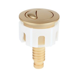 Toilet Flush Button Toilet Cistern Flusher Replacement Parts, Toilet Push Button Easy Installation Modern Bathroom Upgrade (Golden Plated)