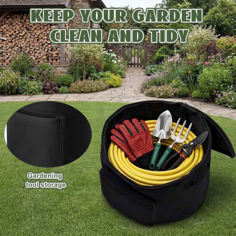 2 Pack Garden Water Hose Holder Storage Bags for 150