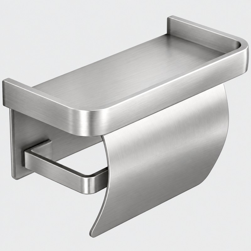 Toilet Paper Holder for Bathroom – Aluminum Alloy Self-Adhesive Wall