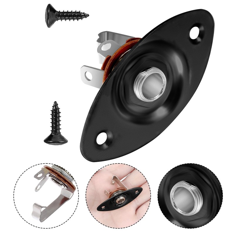Guitar Input Jack 1/4" Oval Guitar Jack 6.35mm Input Jack