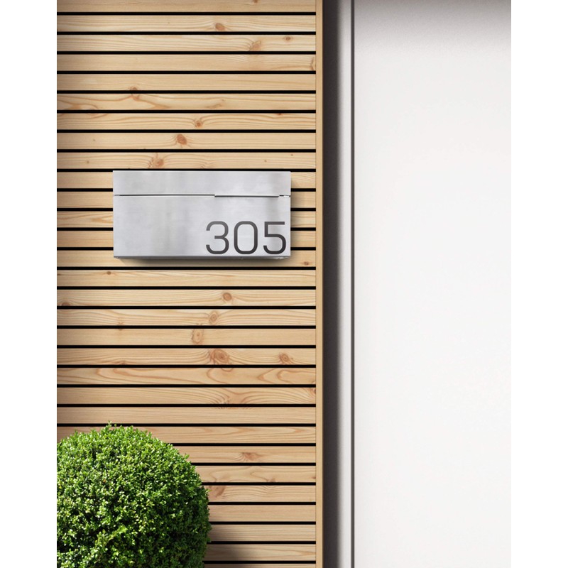 Movo Home Mailbox, Modern Wall Mounted (Wilson (Stainless Steel))