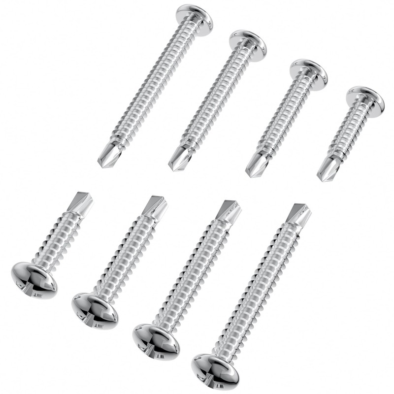 50 PCS Stainless Steel Round Head Drilling Self Tapping Screws