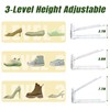 MOOKNAT Clear Shoe Slot Organizer, 12 Pack Adjustable Shoe Slots