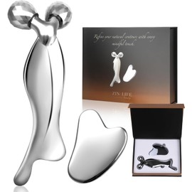 [Magazine Items] Terahertz Cassa Plate & Face Roller, Facial Massage Roller, Facial Roller, Natural Cobblestone, Face Care, Beauty Care Tool, Full Body, Unisex