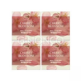 Happybath 해피바스 오리지널 컬렉션 체리블로섬 비누 (4입) 세안 세수 목욕 샤워 Happybath Original Collection Cherry Blossom Soap (4ea) Facial Wash Body Bath Shower