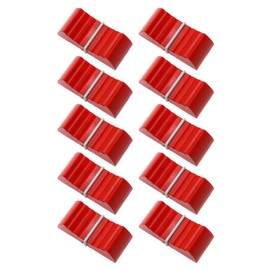 XHSESA 24mmx12mmx11mm Console Mixer Slider Fader Knobs Replacement for Potentiometer Gray Knob 10pcs (Red)