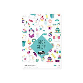 Maildor AE198C Book Stick Pack with 24 Sheets, 14.8 x 21 cm, 1196 Stickers, 1 Pack, Various Designs Magic