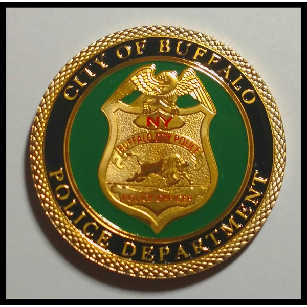 Buffalo Police Department Colorized Challenge Art Coin