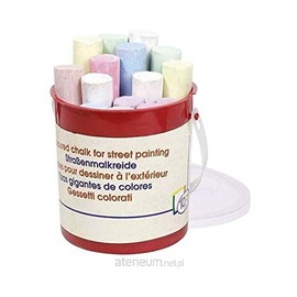 Goki - Stoepkrijt - Gekleurd - In emmer - 15 dlg.