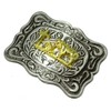 Moranse Belt Buckle With Religion Cross Cowboy Kneeling Prayer And
