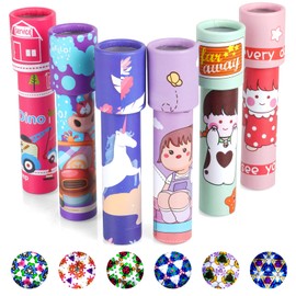AUAUY 6 PCS Classic Kaleidoscope Toy, Vintage Retro Kaleidoscopes Educational Toys for Kids Birthday New Year Christmas Stock Stuffers Bag Fillers Birthday Party School Classroom Prizes(Random Color)