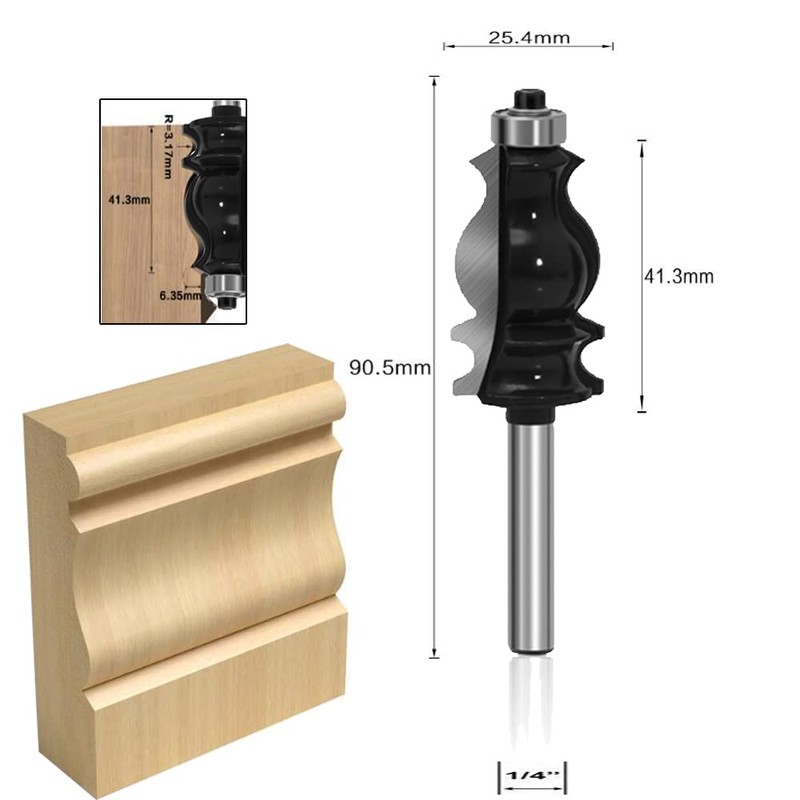 MAYLINE Router Bits Sets 1/4 Inch Shank 5 PCS, Woodwork