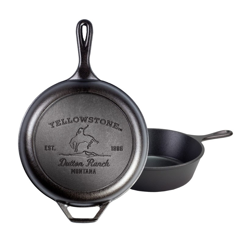 Lodge Pre-Seasoned Yellowstone Stamped Cast Iron 2 in 1 Combo