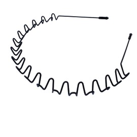 Metal Hair Band for Men and Women - 1 Pack Sleek and Durable Unisex Non Slip Headbands Wavy Springs for Sports Outdoor Sports Washing Face Make Up Skincare - Black Headband Clips for Hair Hoop