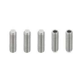 PATIKIL M6 x 20 mm Nylon Tip Threaded Pin, 5 Pieces 304 Stainless Steel Metric Hex Head Cup Point Non-Slip Set Screws Internal Hex Drive Hardware
