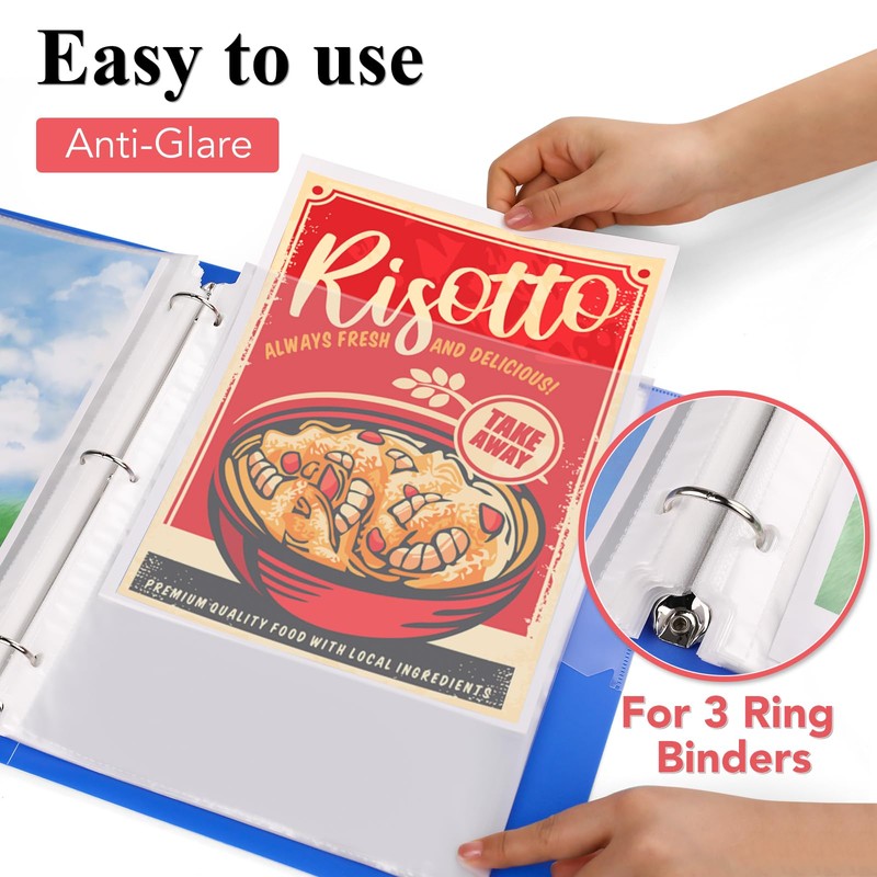 200 Pack Sheet Protectors 8.5 x 11 inch Clear Page