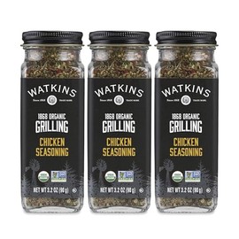 Watkins Organic Grilling Chicken Seasoning, 3.2 Oz, 3-Pack