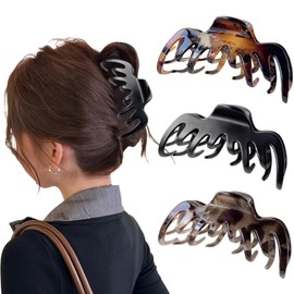 Large Octopus Hair Clip Jumbo Big Claw Clips, French Acetate Hair Accessories, Suitable for Thick Long Curly & Wavy Hair