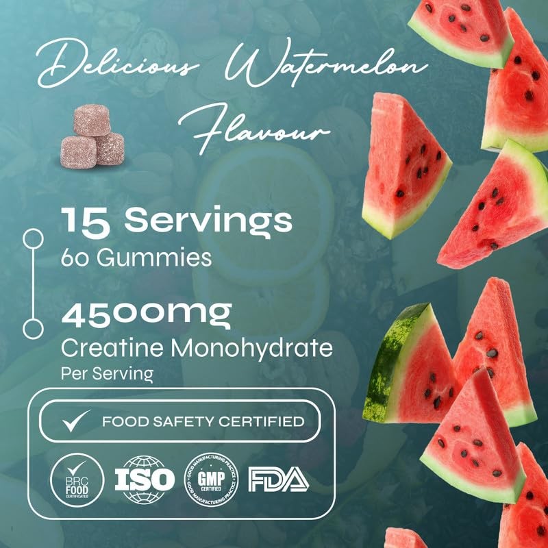 Known Vegan Creatine Gummies – 4500mg Creatine Monohydrate – Watermelon
