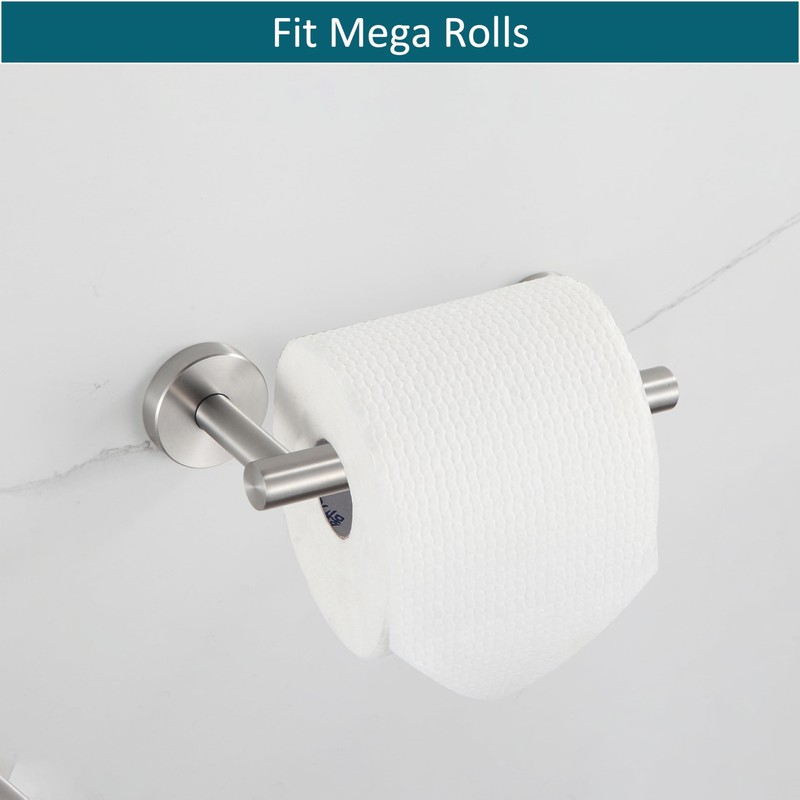 BVL Toilet Paper Holder Brushed Nickel Wall Mount Stainless Steel