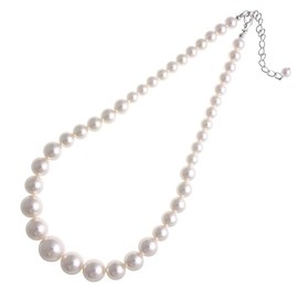 Vingtaine C3225A Graduated Pearl Necklace, Short, Elegant, Daily, Wedding, After-party, Party