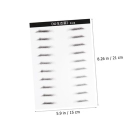NOLITOY 2 Sheets/20 Pairs Brow Sticker Hair-like Simulated Waterproof Eyebrows Tint Tattoo for Men Women