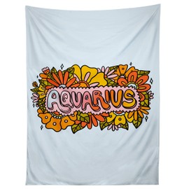Society6 2021 Tapestry, 50” x 60”, Doodle by Meg Aquarius Flowers