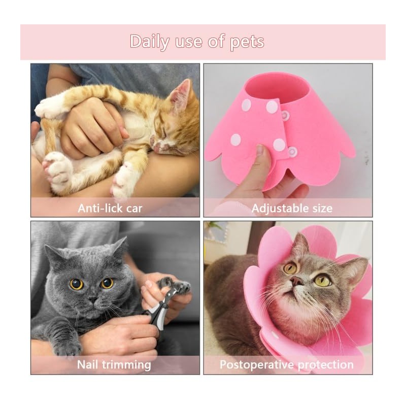 Amexo 3 Pieces Cat Protective Collar Soft Collar Cat Collar
