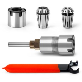 MEIGGTOOL Brocas de extensión de brocas de vástago de 1/4 pulgadas ER20M Adaptador convertidor de portabrocas extensor, convierte brocas de vástago de 1/2 pulgada y 1/4 pulgadas para fresar herramientas de torno y máquina de grabado CNC