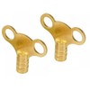 hep® Pack of 5 Key Assortment, 2 Brass Radiator Key