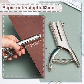 Candeon 3 mm Hole Punch, Paper Punch, Portable Single Punch, Paper Punch Pliers, Paper Binding Punch Tool for Paper Cards, PVC Cards
