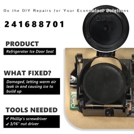 ZNTVW 241688701 Dispenser Door Seal Flap, Genuine Refrigerator Replacement Part Appliance Accessories Supplies Compatible with Frigidaire Electrolux Ice Maker